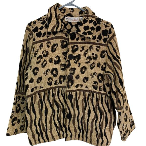 Bedford Fair Lifestyle Women’s Vintage Cotton Tapestry Animal Print Overcoat MP - Picture 1 of 5